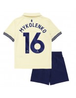 Everton Vitaliy Mykolenko #16 Venkovní dres pro děti 2025-26 Krátký Rukáv (+ trenýrky)